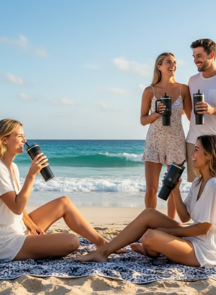 Stanley Cup 40 oz - Black Fade Quencher ProTour FlipStraw Tumbler, Leakproof Insulated Stainless Steel Travel Mug with Handle, Perfect Gift for Any Occasion - Image 5