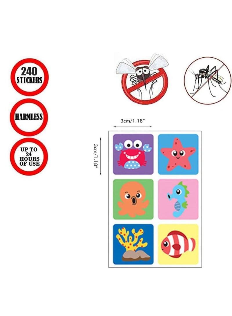 Mosquito Repellent Stickers, 240 Pcs Natural Patches for Kids and Adults, DEET Free, Anti-Mosquito Cartoon for Outdoor Camping Traveling Fishing - Image 4