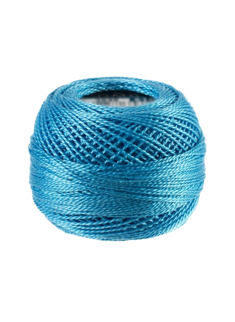 DMC DMC Pearl Cotton Ball Size 8 87yd Dark Peacock Blue  - Image 1