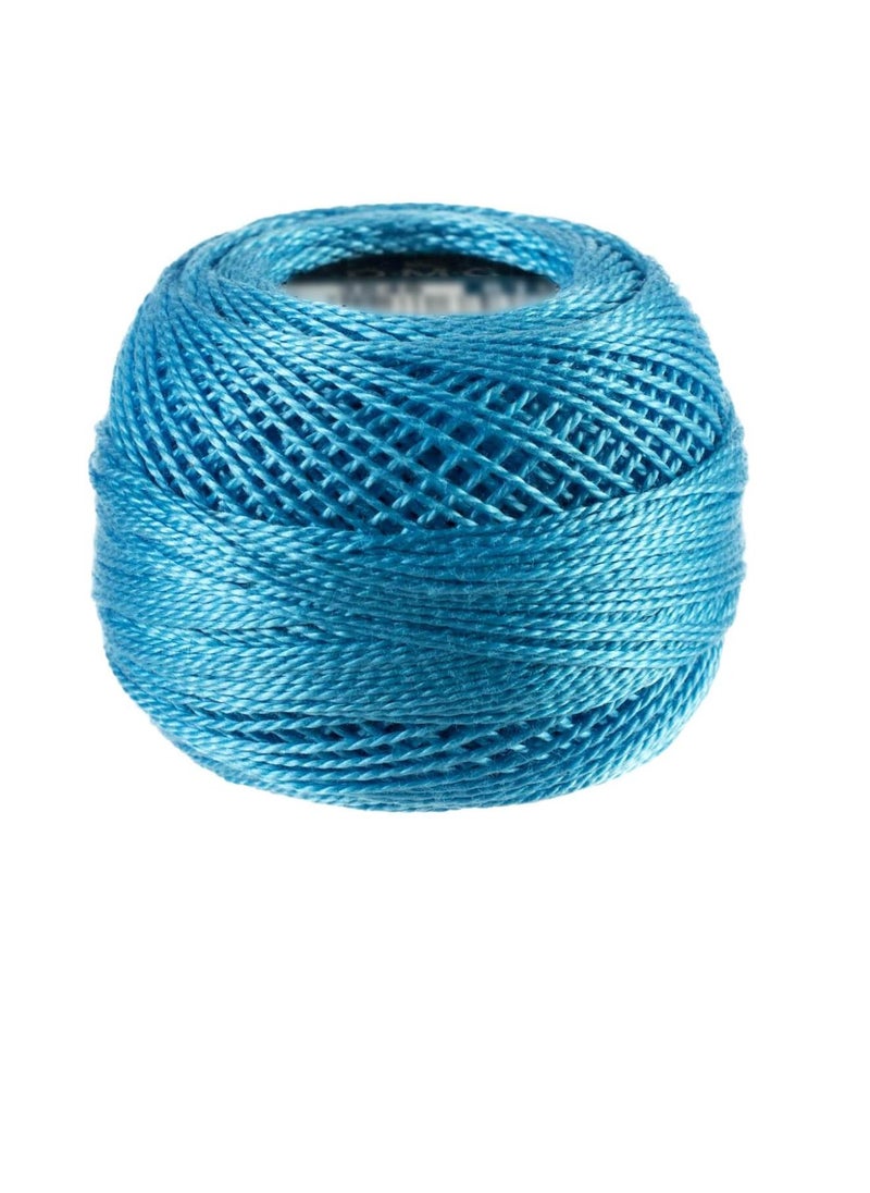 DMC DMC Pearl Cotton Ball Size 8 87yd Dark Peacock Blue  - Image 3