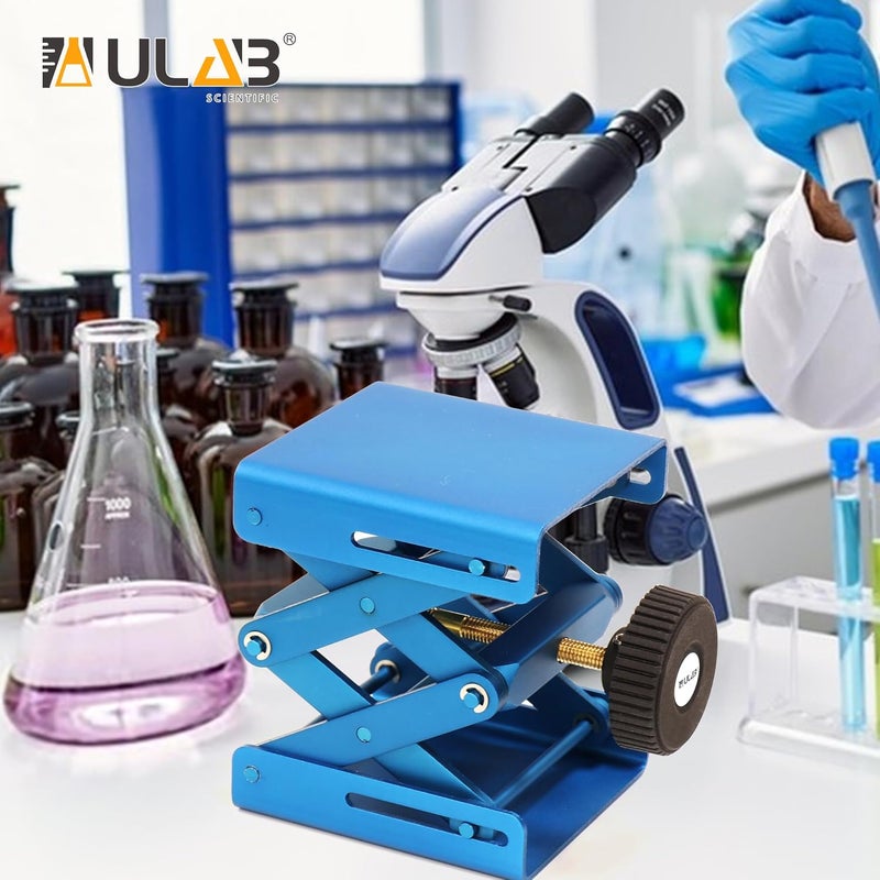 ULAB Lab Jack, Aluminium Lift Table, Jack Platform 3.15"x3" Max. Height up to 5.5", Heavy Duty, ULJ1003 - Image 5