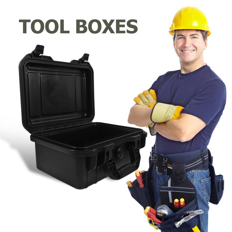 Portable Plastic Tool Box Organizer with Handle Small Storage Case 194x128x86mm - Image 4