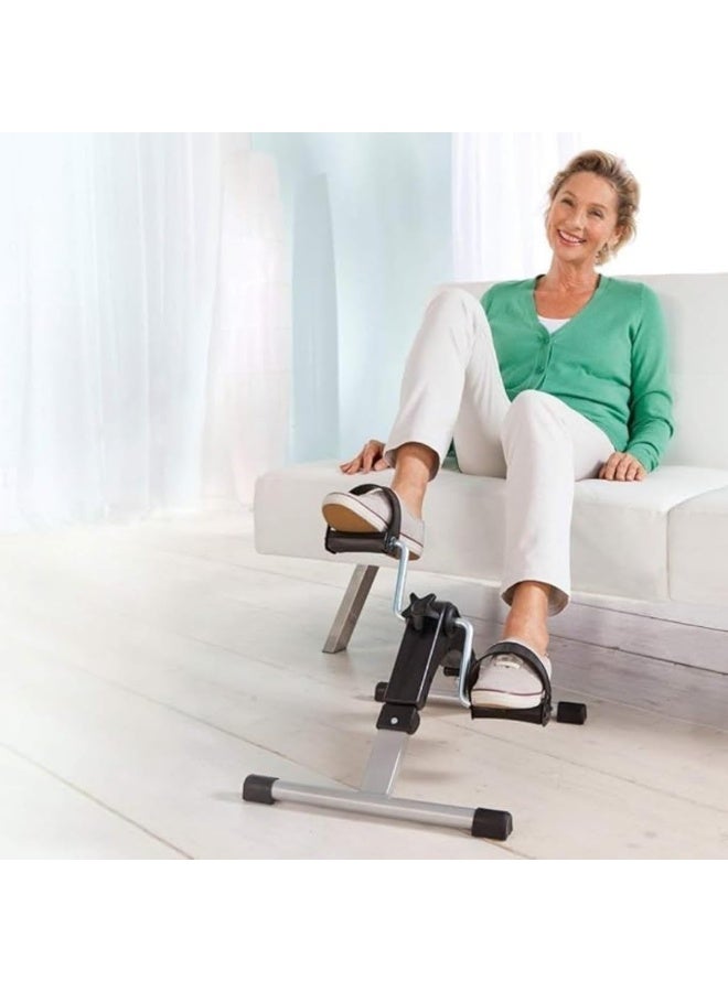 GENNEXT Mini Portable Folding Pedal Exerciser for Arms & Legs, LCD Display, Adjustable Resistance, Foldable Fitness Bike for Home, Seniors, Under Desk Workout - Image 3