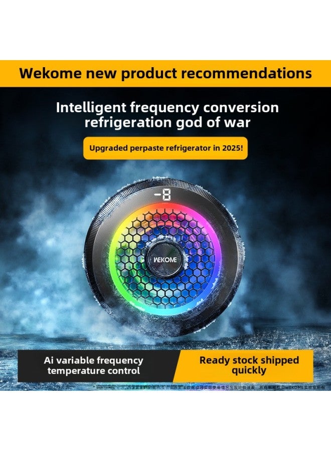WEKOME Mobile Phone Radiator Semiconductor Refrigeration Icing Cooling Artifact AL19 Digital Display Live-Color:AL19 Digital Display [black]]  - Image 2