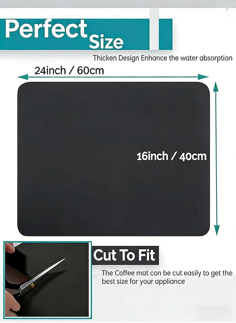 Haidue Kitchen Mat  Dish Drying Mat  Anti Slip Coffee Mat    High Absorbent Mat for Kitchen Counter  Kitchen Mats  Drying Mat Kitchen - Image 2
