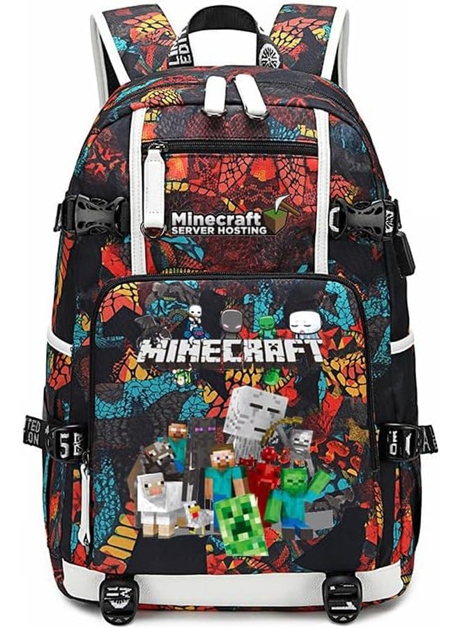 عام ماين كرافت حقيبة المدرسة الفردية الليزر الميكانيكية محمول متعددة الوظائف على ظهره السفر داي باك المشجعين حقيبة - Image 1