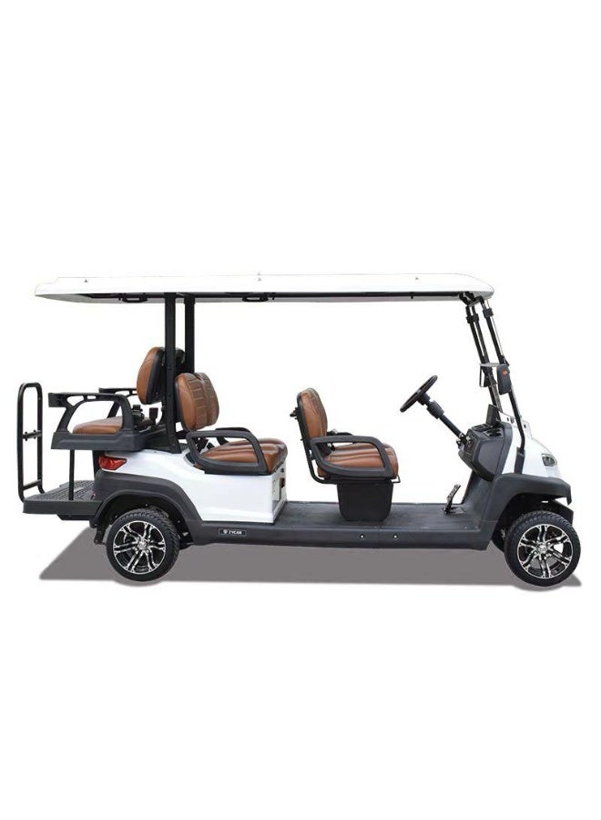 زي واي كار Z4C عربة الغولف الكهربائية  – 6 مقاعد (4+2) – بطارية ليثيوم 48 فولت، محرك 5kW، اللون الأبيض – موديل 2025 - Image 3