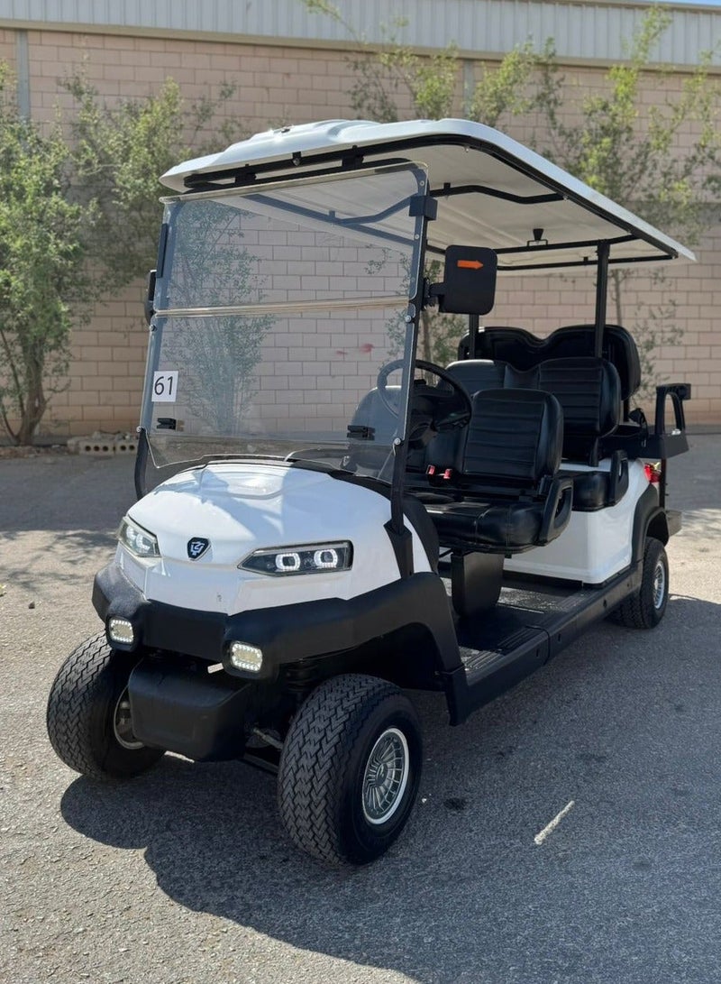 زي واي كار Z4C عربة الغولف الكهربائية  – 6 مقاعد (4+2) – بطارية ليثيوم 48 فولت، محرك 5kW، اللون الأبيض – موديل 2025 - Image 4