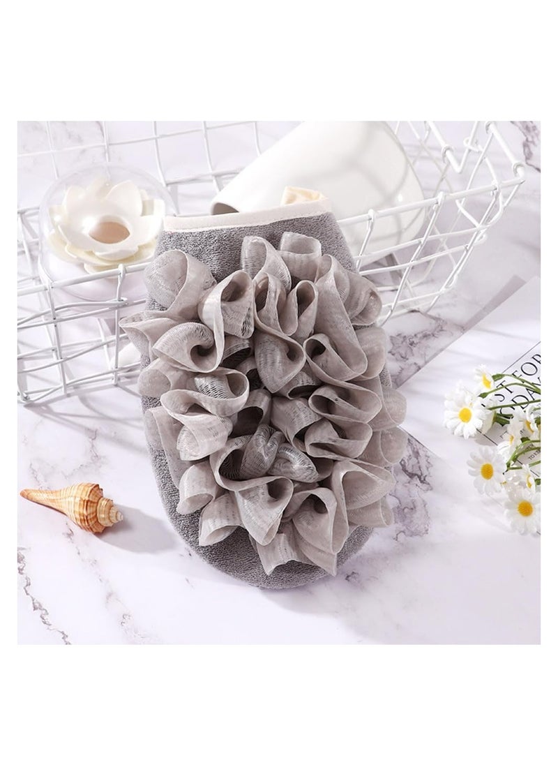 Generic - Exfoliating Glove with Loofah Sponge, Double Sided Bath Sponge, Lufah Exfoliating Body Scrubber Bath Sponges for Shower, Exfoliating Gloves for Body Dead Skin Shower Sponge 1Pcs (Assorted Colors) - Image 1