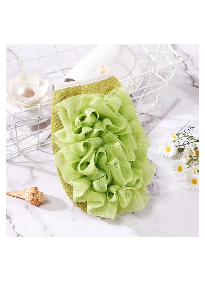 Generic - Exfoliating Glove with Loofah Sponge, Double Sided Bath Sponge, Lufah Exfoliating Body Scrubber Bath Sponges for Shower, Exfoliating Gloves for Body Dead Skin Shower Sponge 1Pcs (Assorted Colors) - Image 1