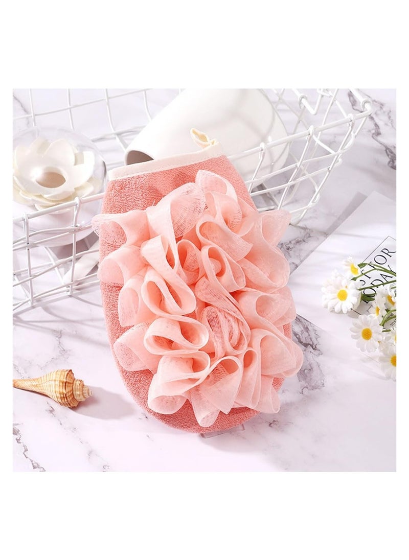 Generic - Exfoliating Glove with Loofah Sponge, Double Sided Bath Sponge, Lufah Exfoliating Body Scrubber Bath Sponges for Shower, Exfoliating Gloves for Body Dead Skin Shower Sponge 1Pcs (Assorted Colors) - Image 1
