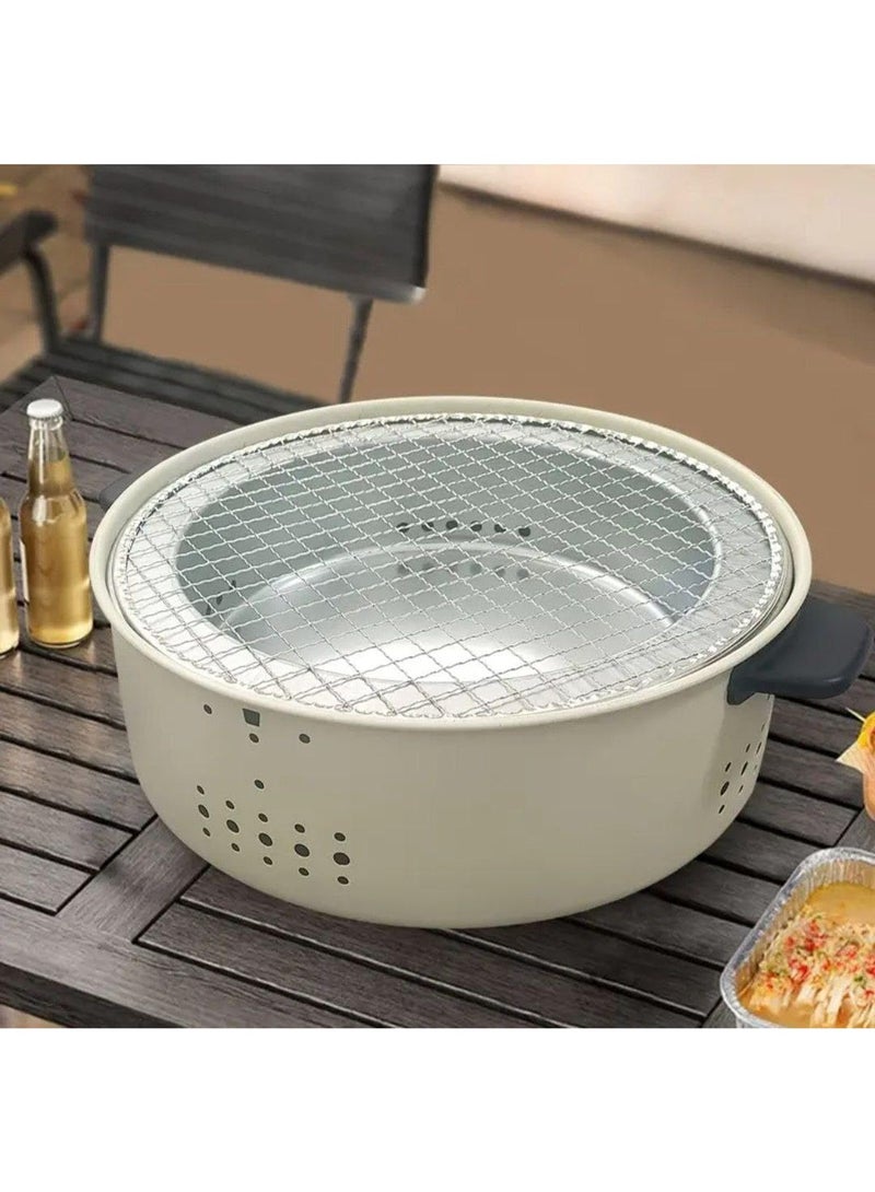Mini Non-Stick Charcoal Grill | Portable grill with heat-resistant handle Table top grill for camping, trekking and gatherings - Image 3