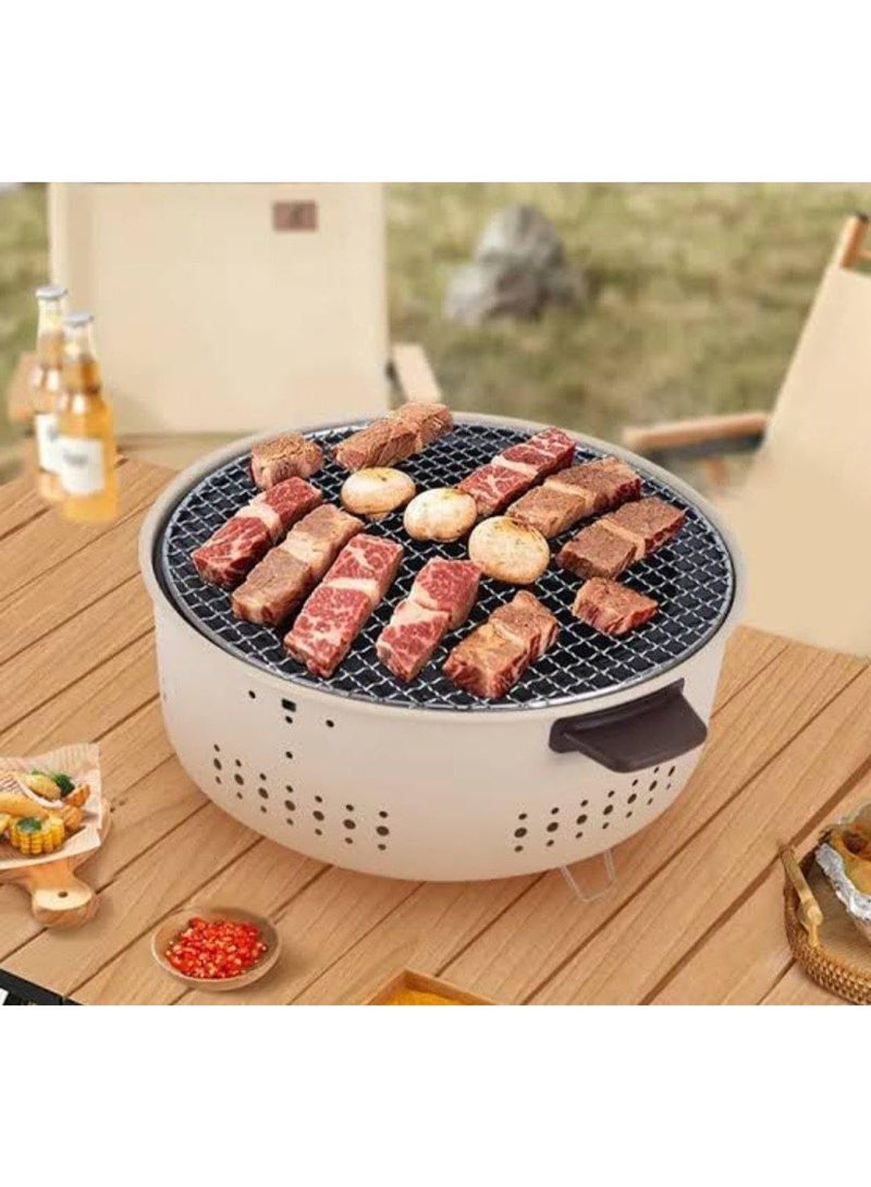 Mini Non-Stick Charcoal Grill | Portable grill with heat-resistant handle Table top grill for camping, trekking and gatherings - Image 4