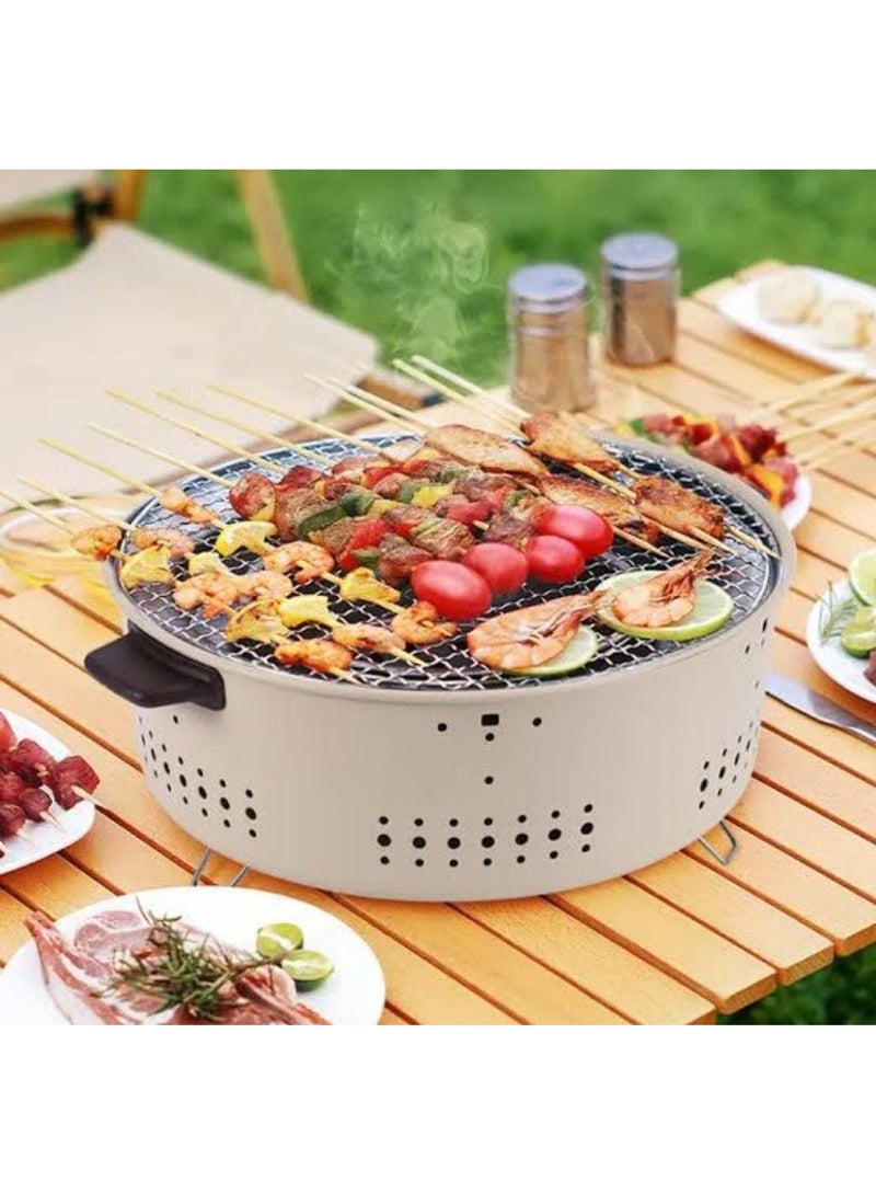 Mini Non-Stick Charcoal Grill | Portable grill with heat-resistant handle Table top grill for camping, trekking and gatherings - Image 1