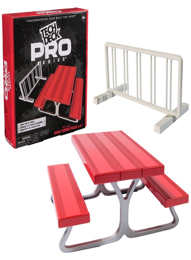 TECH DECK, Pro Series Daily Grind Pack 2.0 with Picnic Table and Bike Rack; Kids Toys for Boys Ages 6 and up (Mini Fingerboard Sold Separately) - Image 1