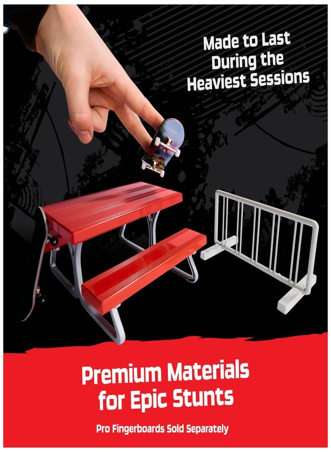 TECH DECK, Pro Series Daily Grind Pack 2.0 with Picnic Table and Bike Rack; Kids Toys for Boys Ages 6 and up (Mini Fingerboard Sold Separately) - Image 2