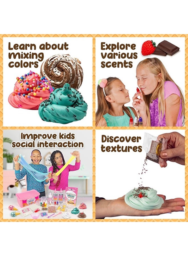 MIXDE Ice Cream Slime Kit for Girls, Amazing Ice Cream Slime Making Kit to Make er Slime, Cloud Slime u0026 Foam Slimes – Stress Relief Party Favors u0026 Great Gift Idea. - Image 4