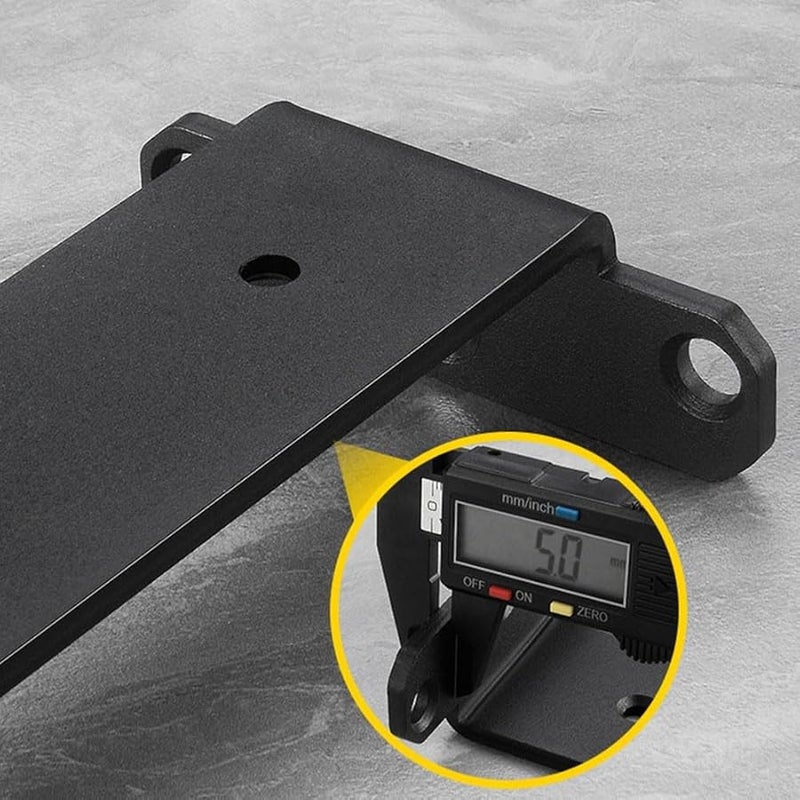 Black Heavy Duty Wall Mounted Shelf Brackets 2 Pack Right Angle Steel Support For Bookshelves TV Cabinets - Image 1