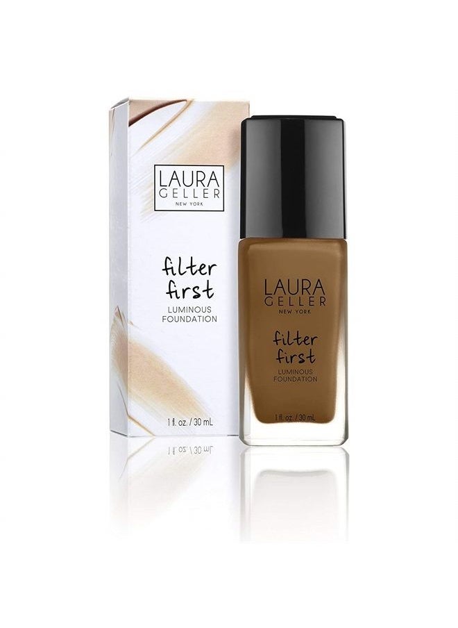 LAURA GELLER NEW YORK - Filter First Luminous Liquid Makeup Foundation, Lightweight, Medium to Full Coverage, Non-Settling Formula, Chestnut, 1 Fl Oz - Image 1