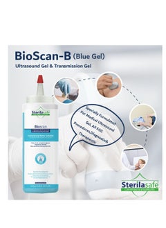 Sterilasafe Sterilasafe BioScan-B Professional ECG Medical Ultrasound Transmission Gel, Blue, 250 ml  - Image 4
