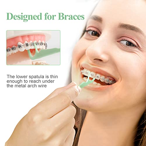 Lakeyface 300 Count Orthodontic Flossers for Braces with Floss Dispenser, Brace Flossers for Kids Teeth & Adults, Dental Floss for Braces, Dental Floss Picks, 50 Count Bag (Pack of 6) - Image 3