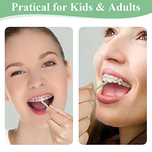 Lakeyface 300 Count Orthodontic Flossers for Braces with Floss Dispenser, Brace Flossers for Kids Teeth & Adults, Dental Floss for Braces, Dental Floss Picks, 50 Count Bag (Pack of 6) - Image 5