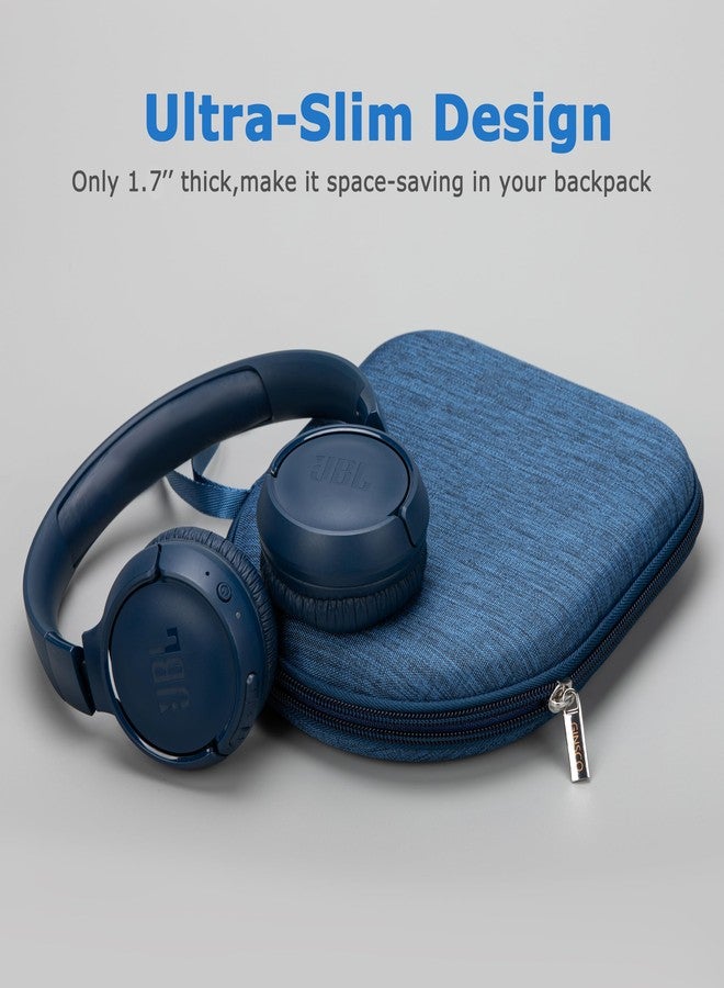 Ginsco Case Compatible with JBL Tune 510BT/520BT/500BT with Sony WH-CH520/510, Ultra-Slim Hard Shell Headphone Case for On Ear Headphones (Blue) - Image 4