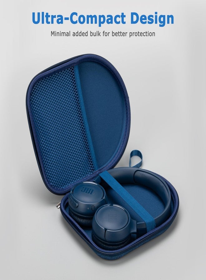 Ginsco Case Compatible with JBL Tune 510BT/520BT/500BT with Sony WH-CH520/510, Ultra-Slim Hard Shell Headphone Case for On Ear Headphones (Blue) - Image 3