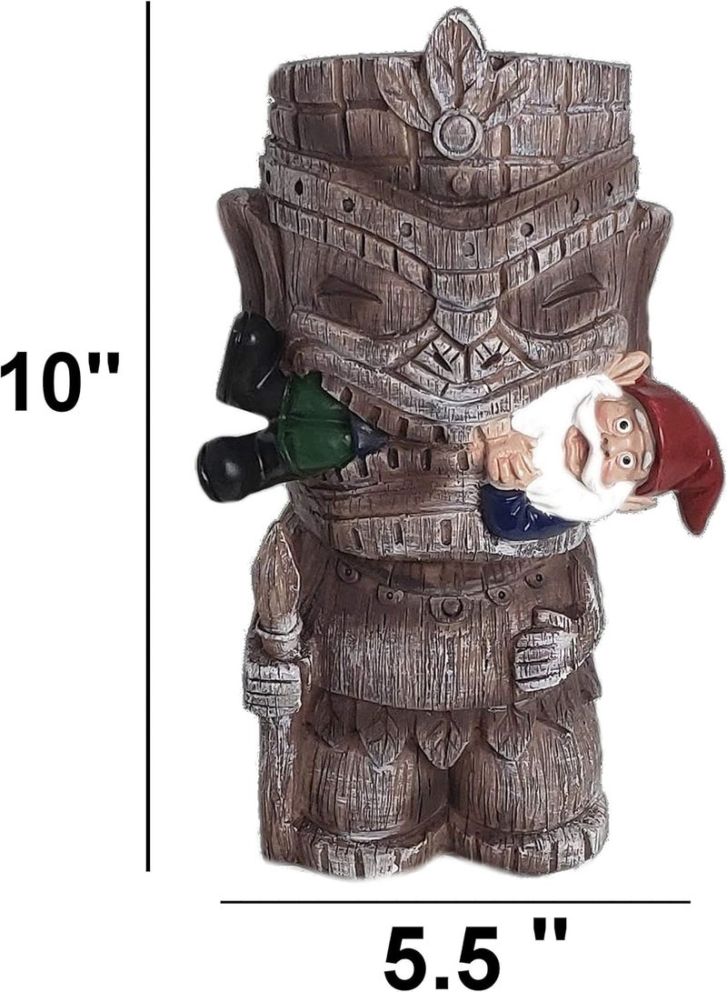 Funny Guy Mugs Garden Gnome Statue - Tiki and A Gnome - Indoor/Outdoor Garden Gnome Sculpture for Patio, Yard or Lawn - Image 4