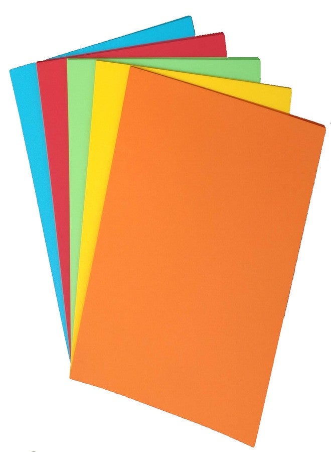MSGH Multicolor A4 Pastel Color Paper Sutable For Art & Craft/Ideal School/Laser Printing - 50 Sheets. 5 Colour, 160 GSM, Both Side Color - Image 1
