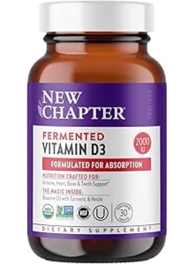 New Chapter Fermented Vitamin D3 Cap 30S - Image 1