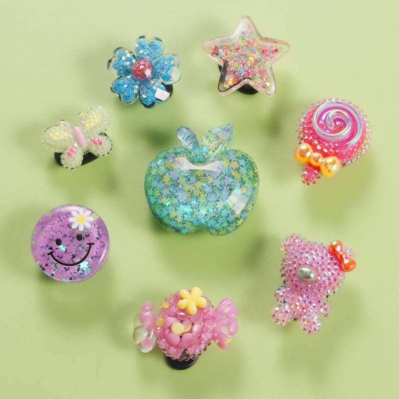 DALOO 1 Pack 25 PCS Bling Bling Shoe Charms For Women3D Anime Shoe Charms For Women Acrylic Charms For Shoe Flower Shoe Charms For Shoe Decoration Charms - Image 3