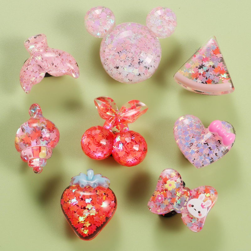 DALOO 1 Pack 25 PCS Bling Bling Shoe Charms For Women3D Anime Shoe Charms For Women Acrylic Charms For Shoe Flower Shoe Charms For Shoe Decoration Charms - Image 2