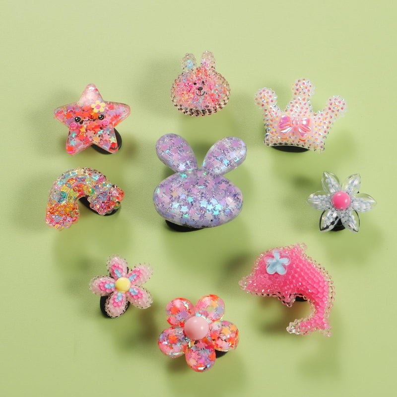 DALOO 1 Pack 25 PCS Bling Bling Shoe Charms For Women3D Anime Shoe Charms For Women Acrylic Charms For Shoe Flower Shoe Charms For Shoe Decoration Charms - Image 4