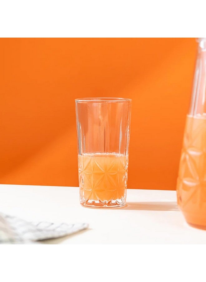 bellemax Italian Premium Water and Juice Glasses Set of 6 and Jug Set Combo,(6 Pieces Glasses 350ML and 1 Water Juice Jug 1.6 Liter), Transparent, Glass and Jug Set (Traditional) - Image 3