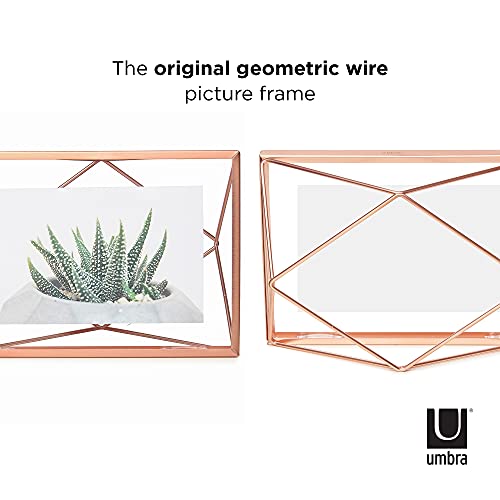 Umbra Prisma Picture Frame, 4x6 Metal Photo Display for Desk or Wall, 4" x 6", Copper - Image 3