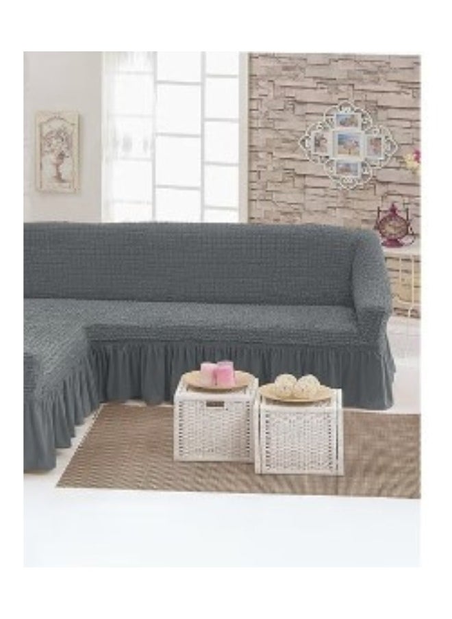 EVORY HOME 6 Seater L Shape Stretch Fabric Sofa Cover with Attractive Bubble Pattern Exquisite Details and Elastic Beautiful Design for Furniture Protection  - Image 2