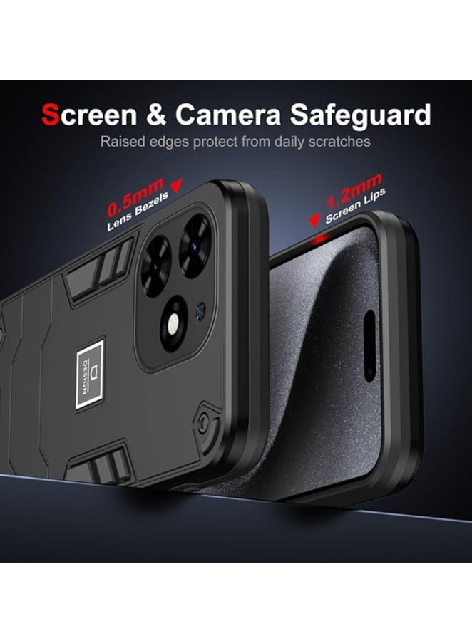 general Case Compatible with Tecno Spark Go 2024,Compatible with Tecno Spark 20, Dual-Layer Drop-Proof TPU+PC 2-in-1 Protective Case - Image 3