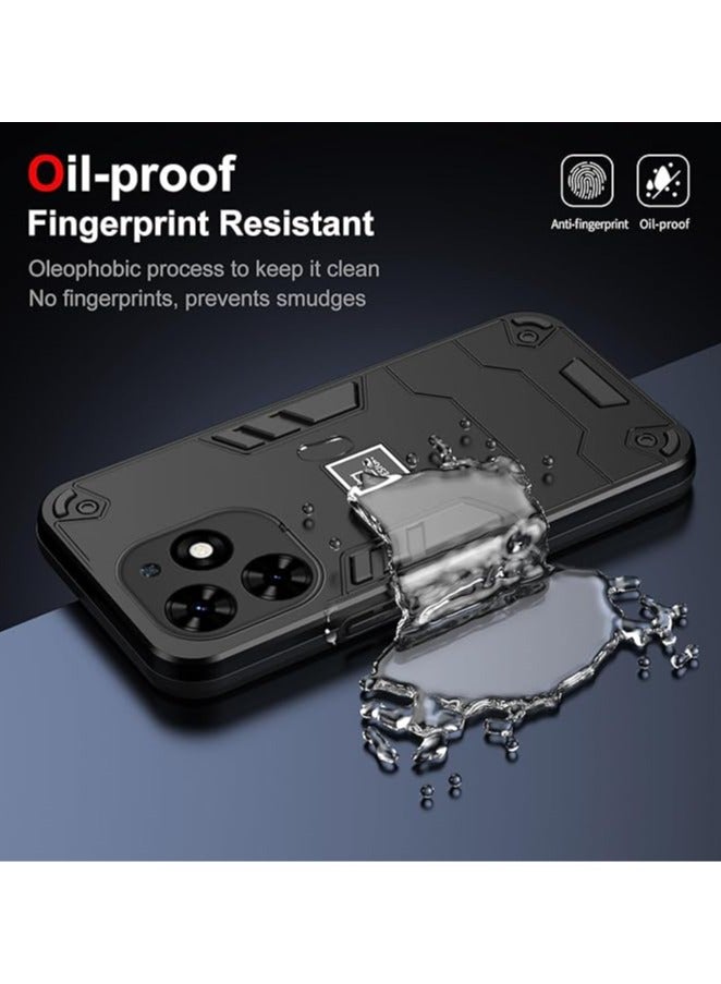 general Case Compatible with Tecno Spark Go 2024,Compatible with Tecno Spark 20, Dual-Layer Drop-Proof TPU+PC 2-in-1 Protective Case - Image 4