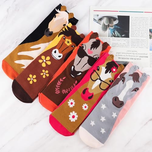 Jeasona Women's Horse Socks Horse Gifts for Women Mom Teenage Girls - Image 2