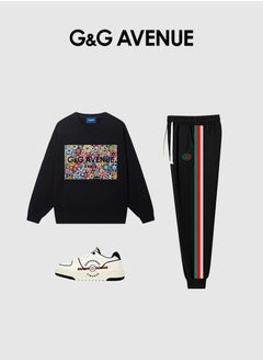 G&G AVENUE Spring and Autumn unisex round neck long sleeved loose sportswear casual style soft and comfortable long sleeved top black long sleeved hip-hop fashion sportswear  - Image 5