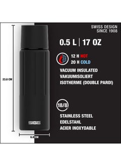 Sigg SIGG - Obsidian Insulated Water Bottle - Thermo Flask Gemstone with Cup - Leakproof - Lightweight. BPA Free - 18/8 Stainless Steel - 17 Oz  - Image 2