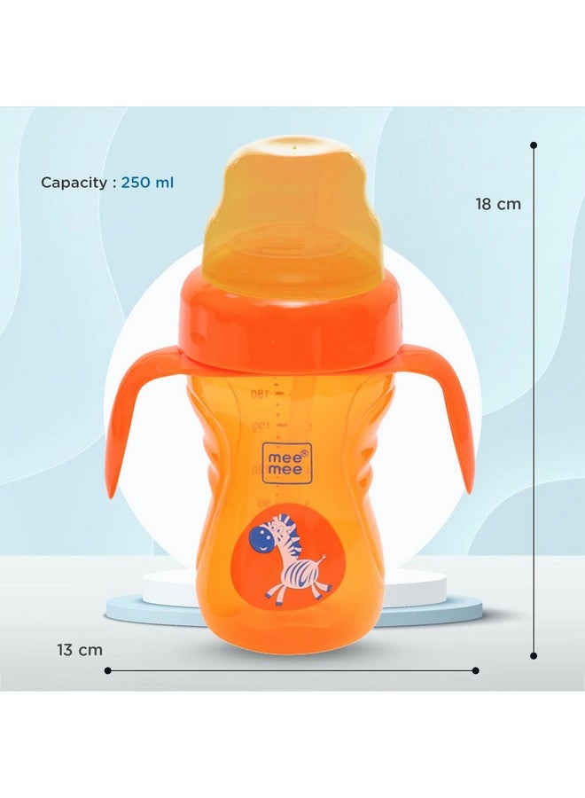 Mee Mee 2 in 1 Sipper Cup with Soft Silicone Spout & Straw for Baby | Sippy Cup for Toddlers | Twin Handle for Better Hold Grip and Drink | BPA Free, Non-Toxic with Anti Leak System | 210 ml (Orange) - Image 5
