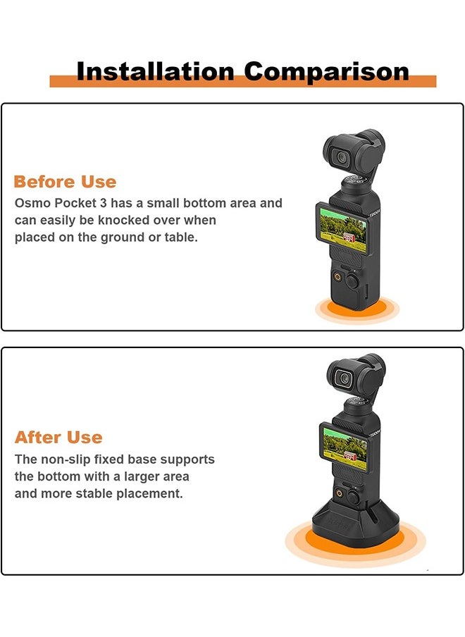 اتش واي - قاعدة دعم قاعدة حامل الكاميرا ل DJI OSMO Pocket 3 سطح المكتب قوس مستقر محمول جيمبال كاميرا دعم محول سطح المكتب حامل حامل الملحقات - Image 1