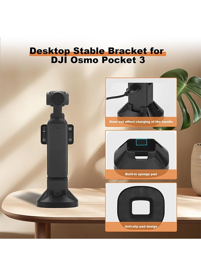 اتش واي - قاعدة دعم قاعدة حامل الكاميرا ل DJI OSMO Pocket 3 سطح المكتب قوس مستقر محمول جيمبال كاميرا دعم محول سطح المكتب حامل حامل الملحقات - Image 1