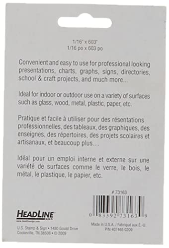 Headline Sign 73163 Graphic Art Tape, Red, 1/16-Inch Wide, 603 Inches Long, Made in USA - Image 3