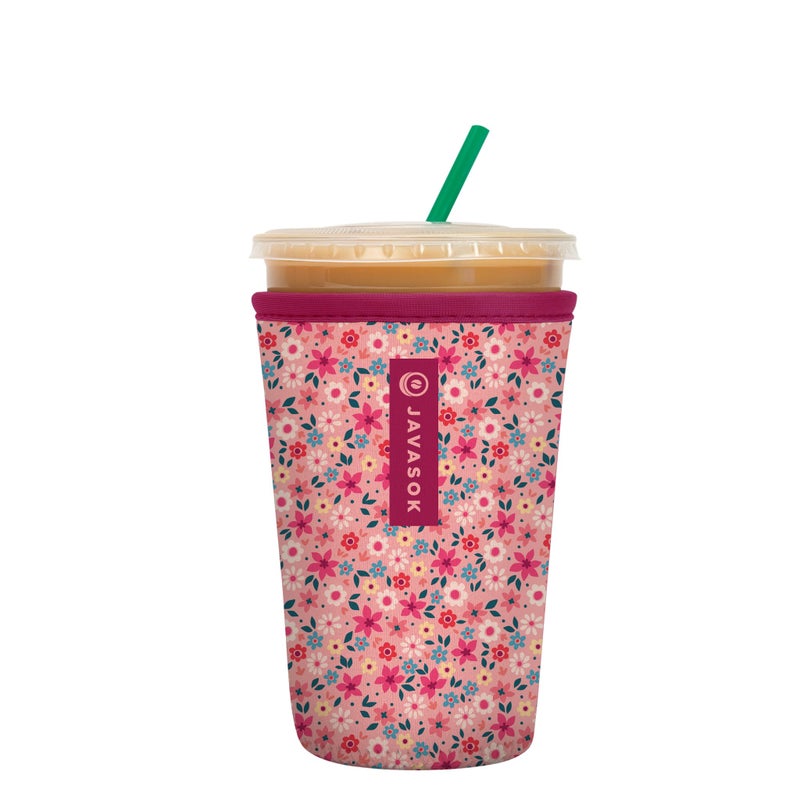 Sok It Java Sok Iced Coffee & Cold Soda Insulated Neoprene Cup Sleeve (Spring Bouquet  Medium: 22-28oz) - Image 1