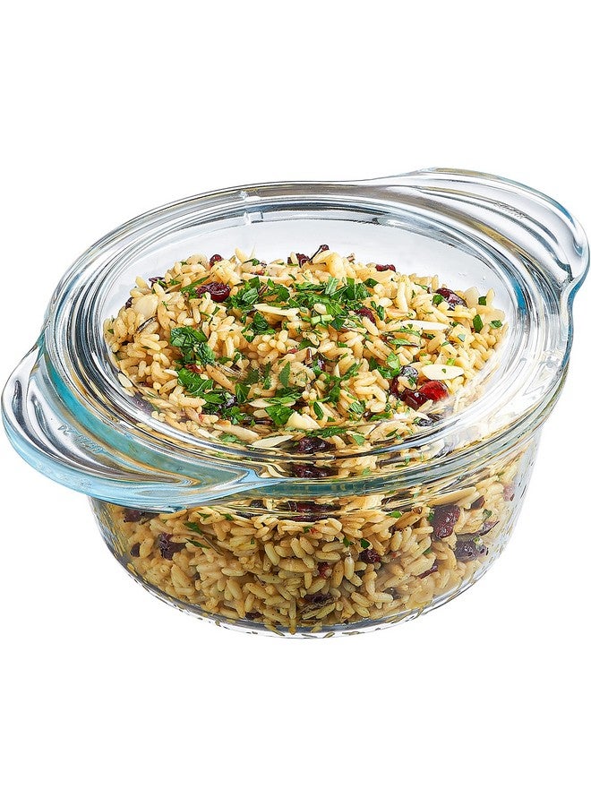 Simax Casserole Dish with Lid, Glass Casserole Dish, Holds 48 Oz (1.5 Quarts), Oven to Table Serving Dish, Microwave, Dishwasher, and Oven Safe Cookware - Image 1