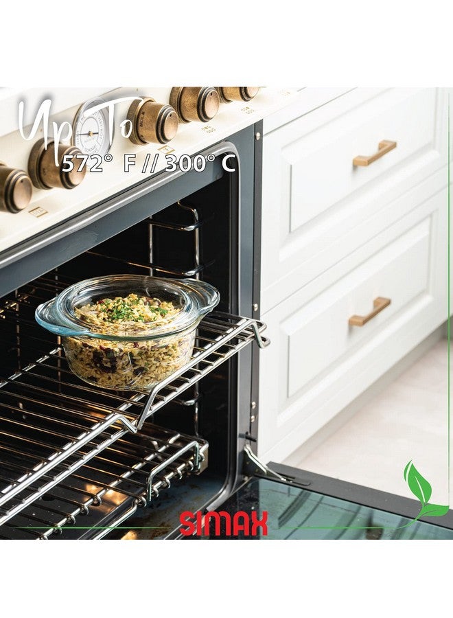 Simax Casserole Dish with Lid, Glass Casserole Dish, Holds 48 Oz (1.5 Quarts), Oven to Table Serving Dish, Microwave, Dishwasher, and Oven Safe Cookware - Image 5