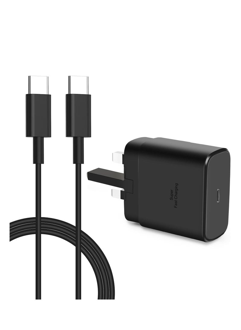 Generic - 45W Super Fast Charger for Samsung, USB C Plug for Galaxy S24 Ultra/S24/S23+/S23/S22 Ultra/S21/S20/Note20/A55/A54/A53/A16/A15/A14/A13/A12/Z Flip 6/5/4/3 /Z Fold 6/5/4/3 and Tab S10 Ultra/S10+/S10/S9 Ultra/S8+/S7+/S7, PPS Charger 2.0 with 5A Type-C Cable - Image 1